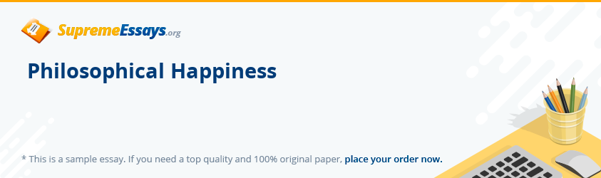 Philosophical Happiness