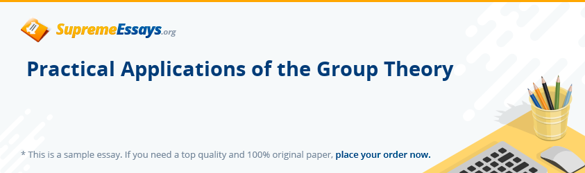 Practical Applications of the Group Theory